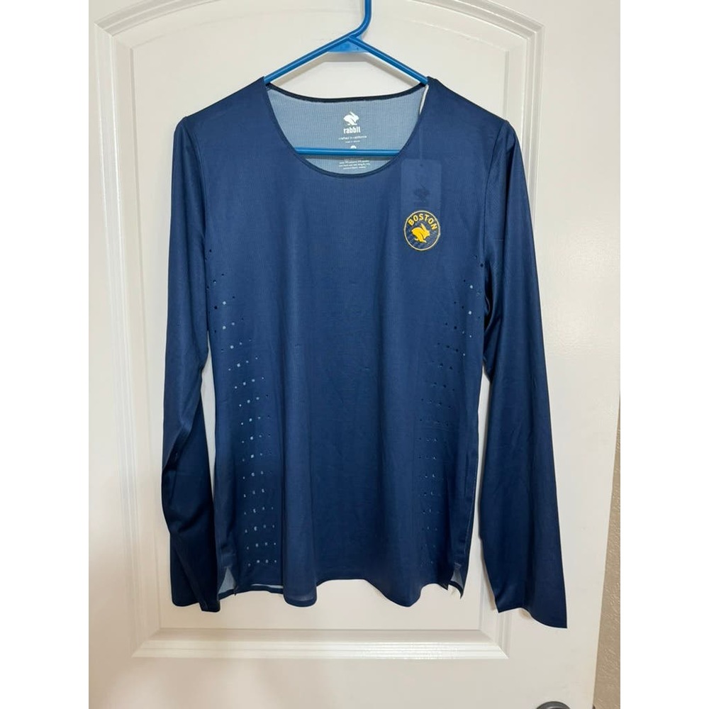 Rabbit Boston Marathon NWT Women’s Navy Long Sleeve Performance Tee